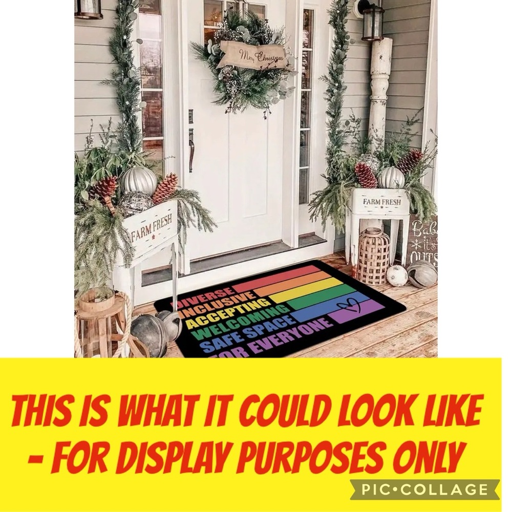 Colorful Inclusive Welcome Door Mat - Picture 6 of 7
